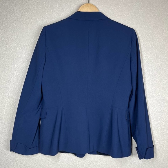 Lafayette 148 Blazer Wool Blend Navy Blue Women’s Size 10 - Picture 2 of 9